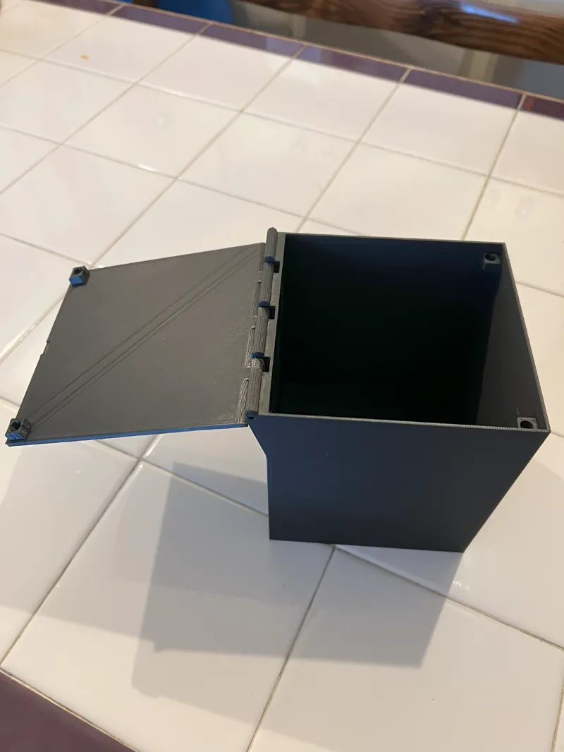Storage box with divided trays