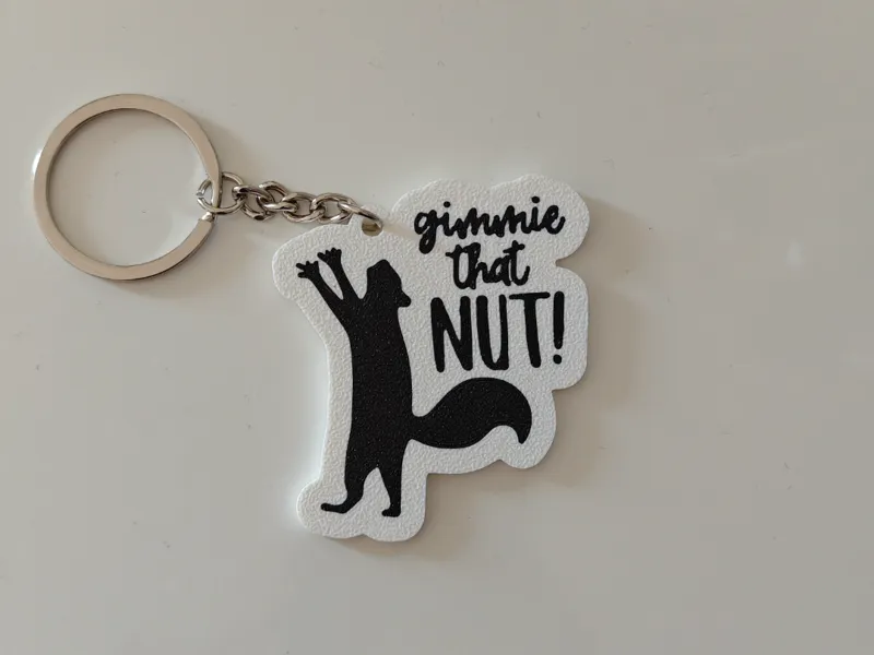 Gimmie that nut! Keychain