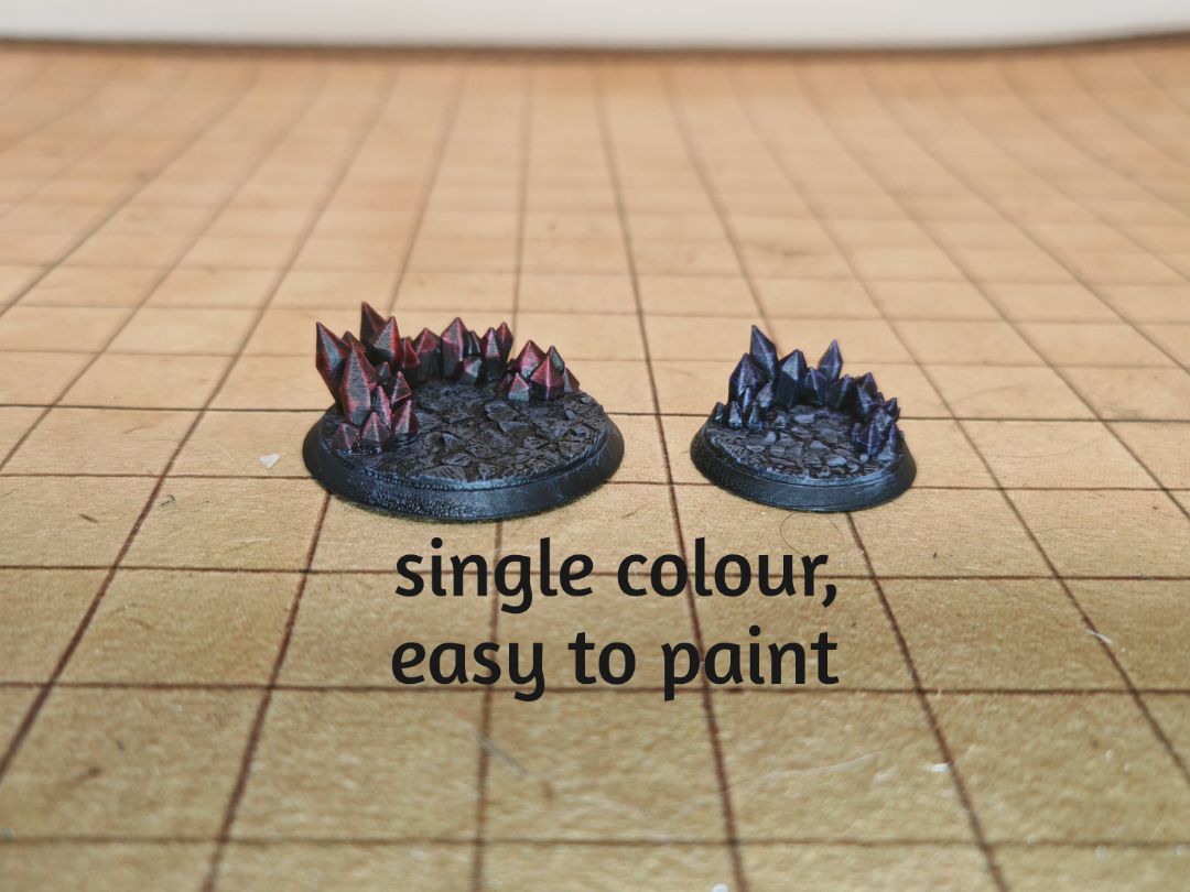 Crystal Edged Bases - 4 sizes - D&D 40K TTRPG base