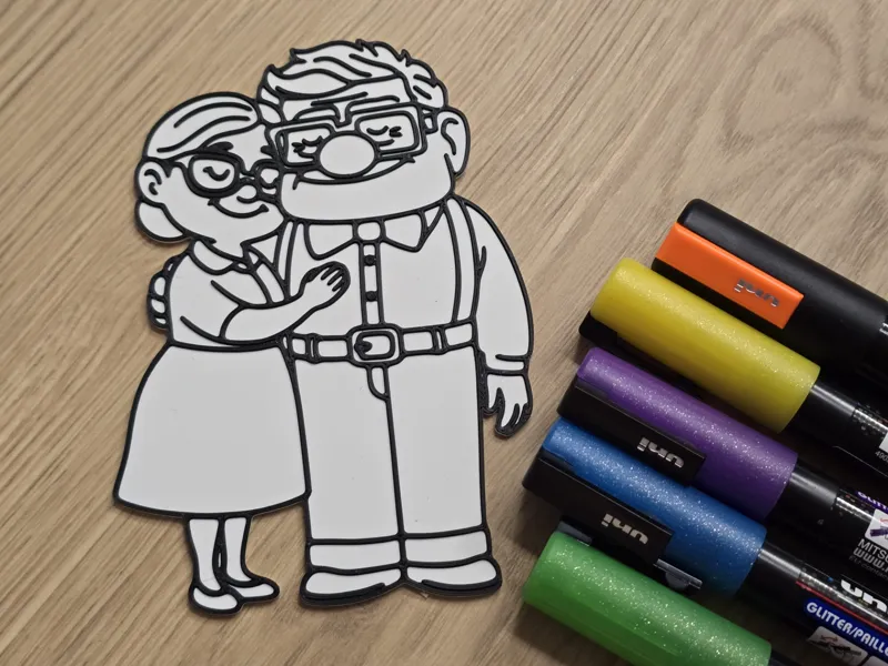 Up Carl Ellie Love Coloring Paint Craft DIY