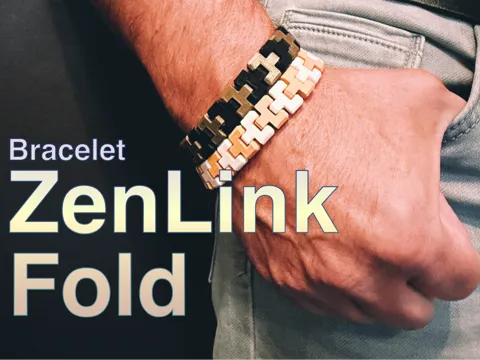 Letrero o emblema decorativo: Bracelet ZenLink Fold — referencia de MakerWorld