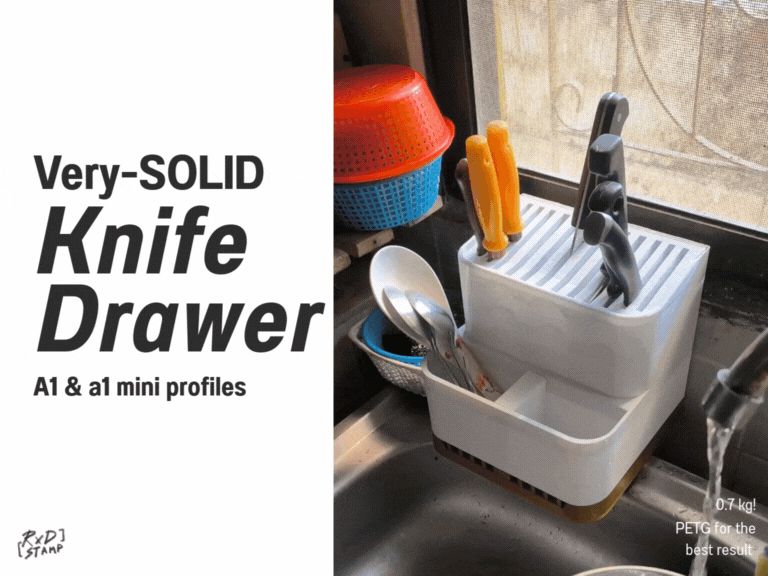 Kitchen knife/Utesnil drawer w/ water drainage