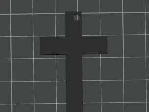 simple corss keychain