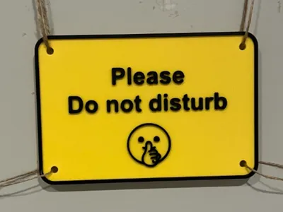 Do not distrub sign