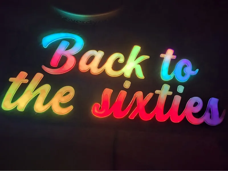 Back to the sixties Leuchtschild