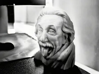 Einstein Head Sculpture