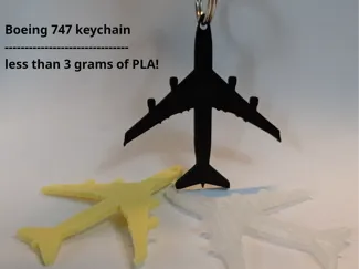 Boeing 747 keychain