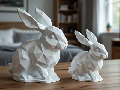 Ultra Low Poly Rabbit