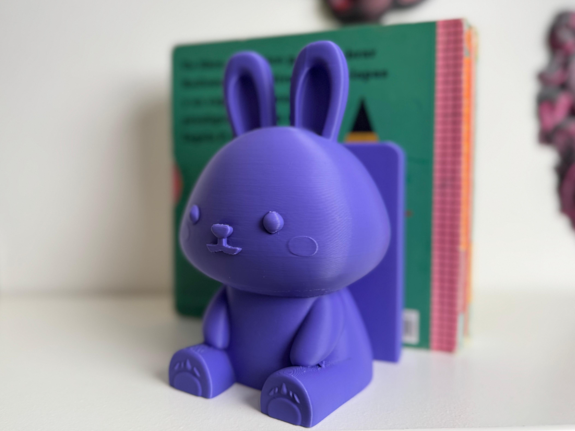Cute Rabbit Bookend Kids  Nursery Bookshelf Decor