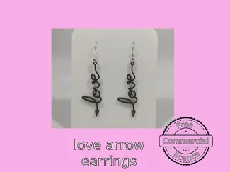 Love arrow earrings - free commercial rights