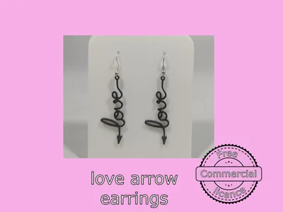 Love arrow earrings - free commercial rights