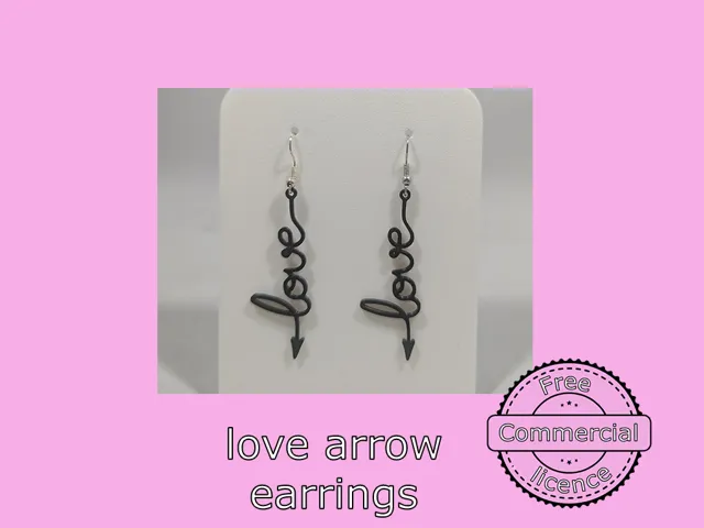 Love arrow earrings - free commercial rights