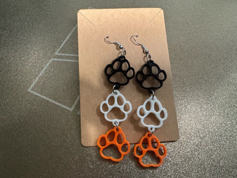 Dangling Paw Earrings