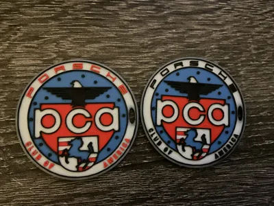 Porsche Club America Badge Keychain