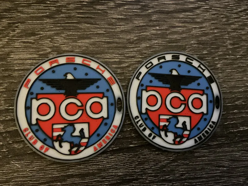 Porsche Club America Badge Keychain