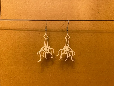 Squid Earrings view 2