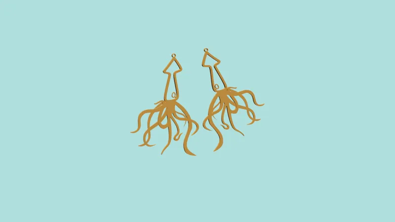 Squid Earrings