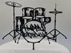 Happy Birthday Drummer cake topper