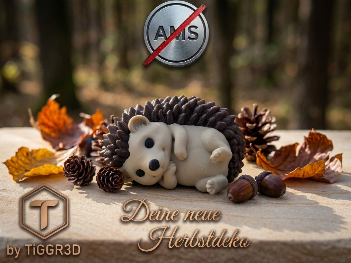 Cute Hedgehog Nr. 3 of 3 - Easy No AMS Autumn Deco - 1