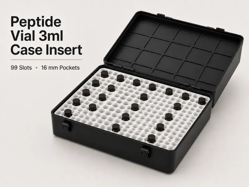 Gridfinity Case 3ml Peptide Vial Insert – 99 Slot