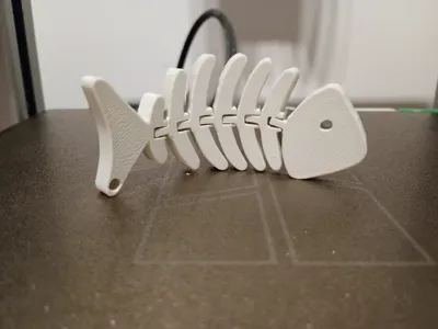 Flexi Skeleton Fish keychain