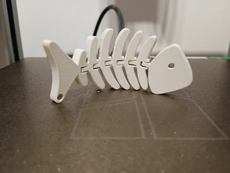 Flexi Skeleton Fish keychain