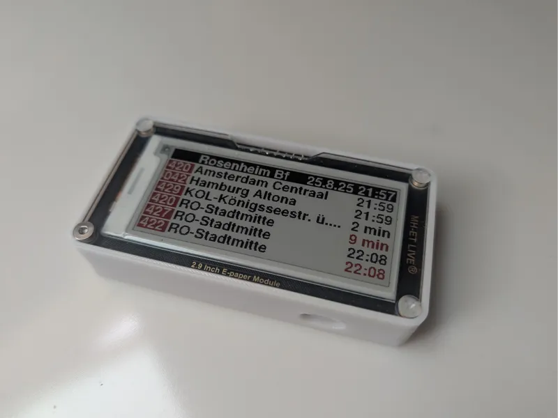 Case for 2,9" ePaper display with Wemos D1 Mini