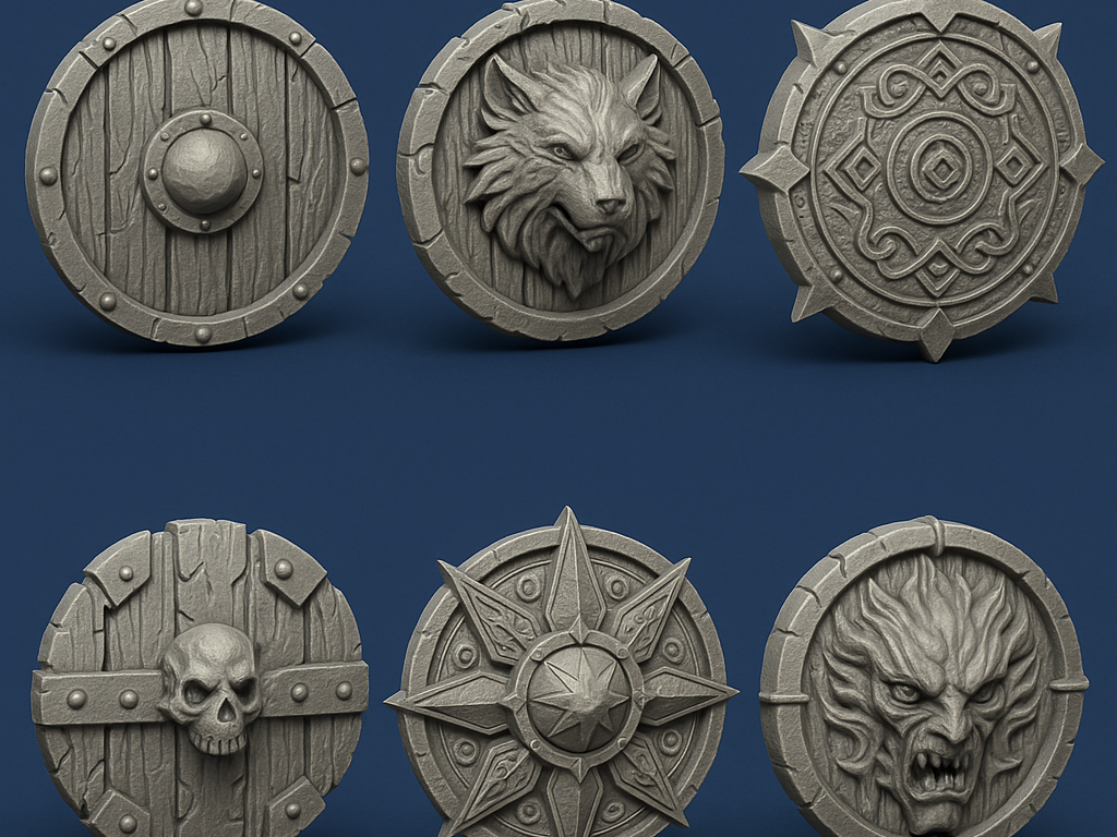 Medieval Round Shields Pack Fantasy Viking Decor 