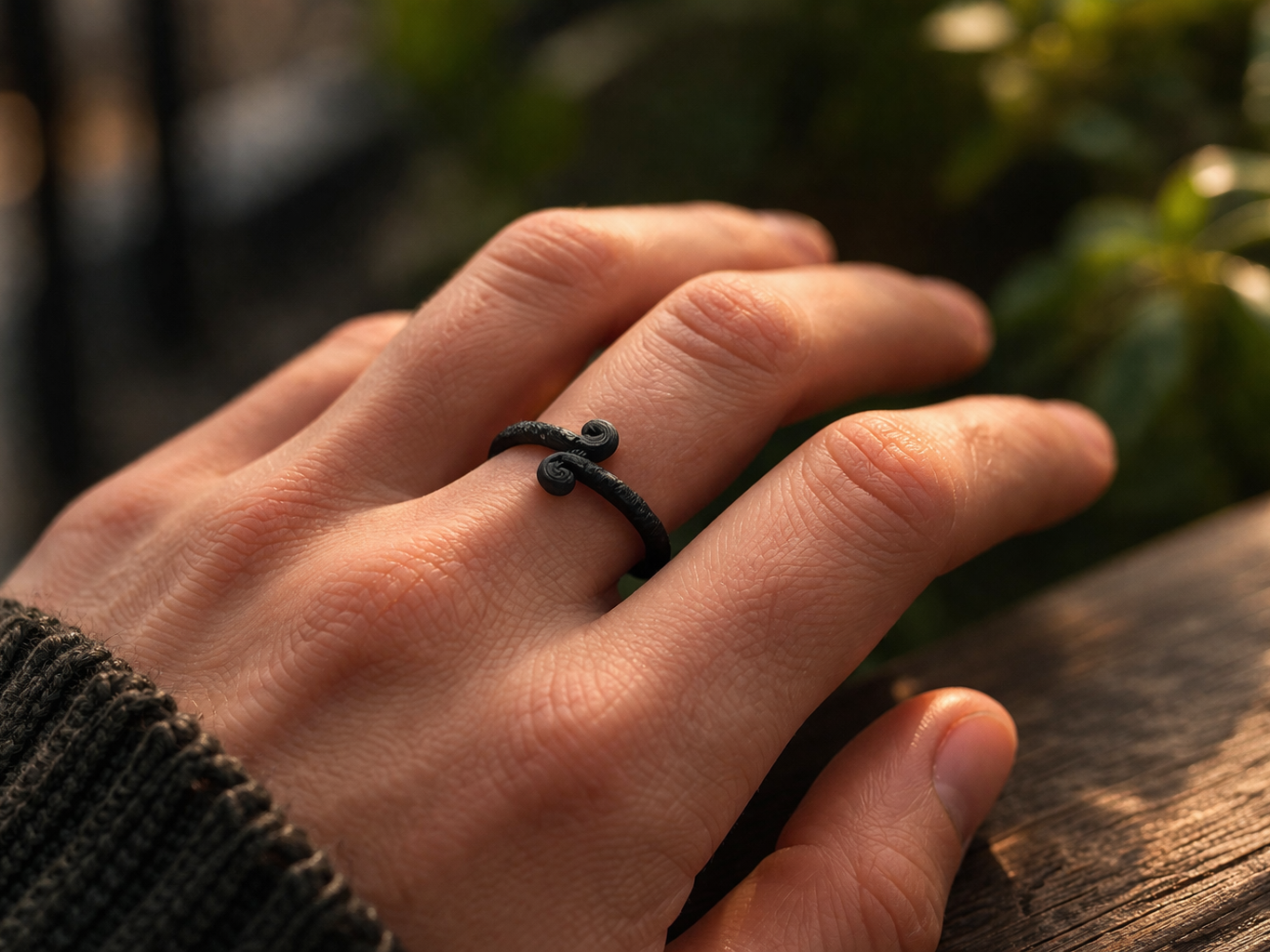 Toph Beifong Inspired Meteorite Ring