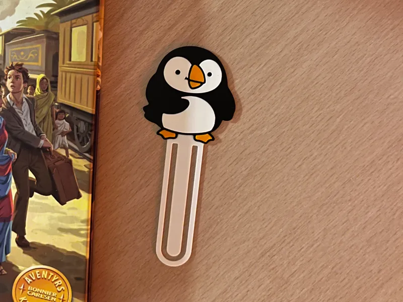 Cute Puffin Bookmark Clip