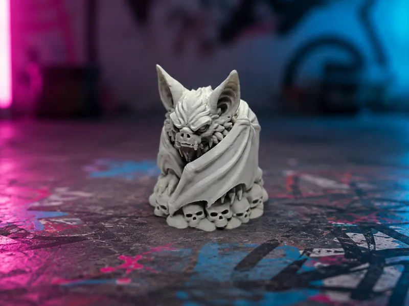 Daemongargoyle "Knochenschreck" auf Schaedelthron