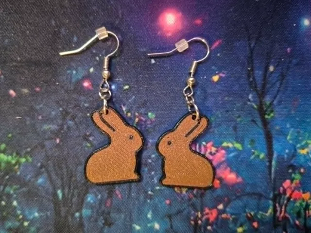 Chocolate Bunny Earrings