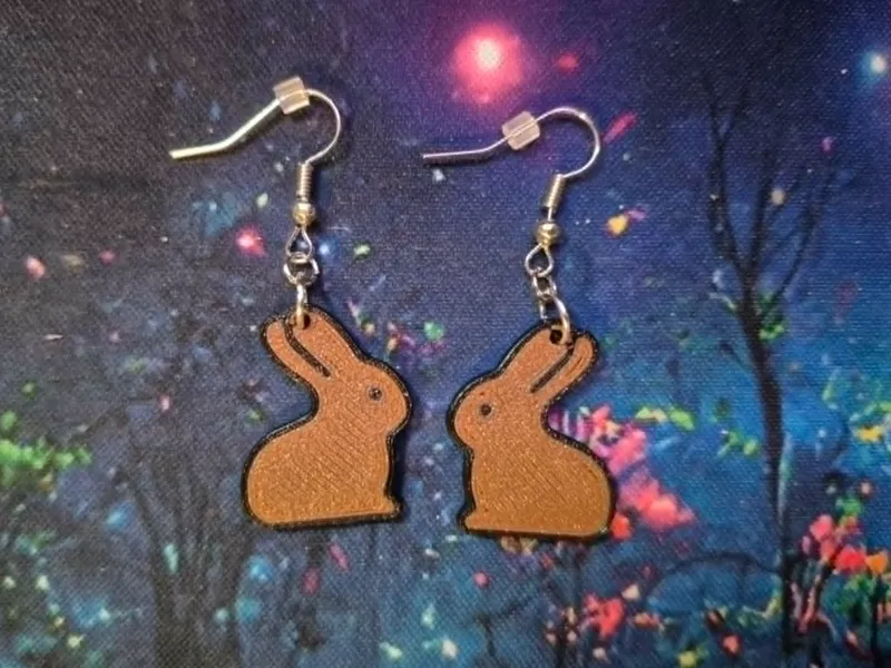 Chocolate Bunny Earrings