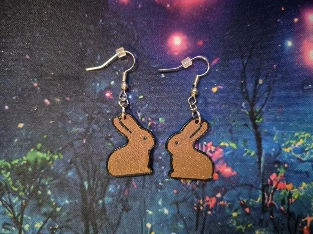 Chocolate Bunny Earrings view 2