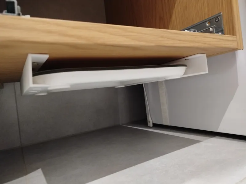 universal under-cabinet bathroom scale holder A1m