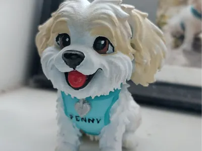 Cavachon dog model with customizable name