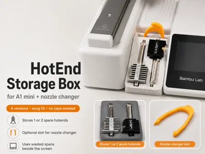 HotEnd Storage Box for A1 mini and nozzle changer
