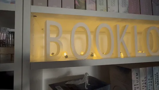 Lettres décoratives « Booklover » pour étagère