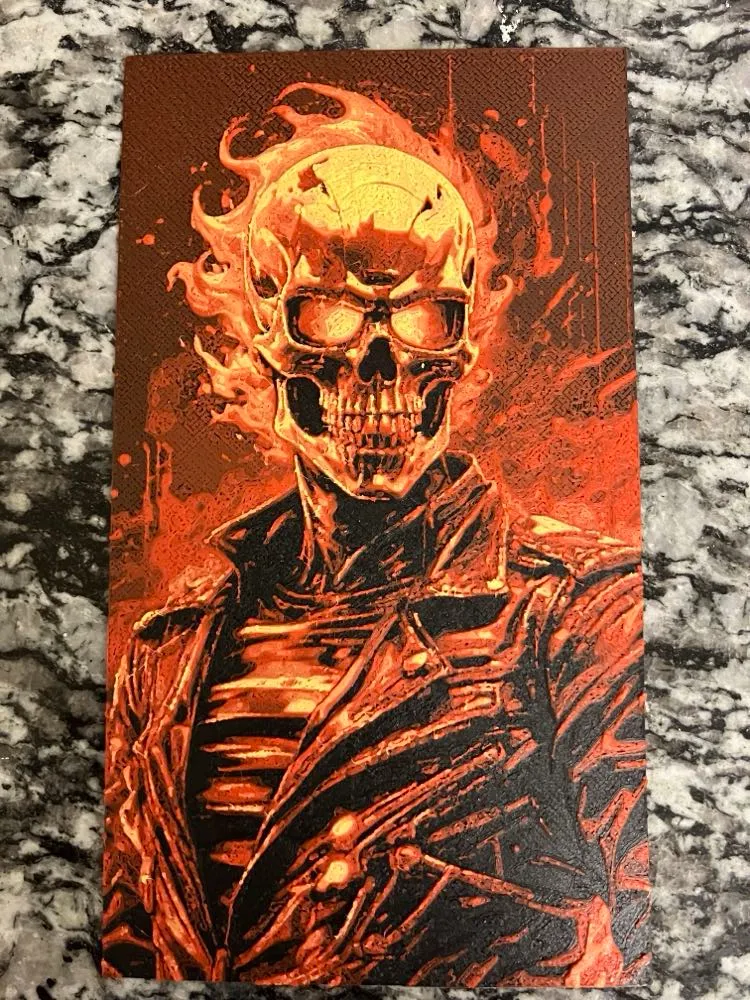 Ghost Rider, includes A1 mini (HueForge print)
