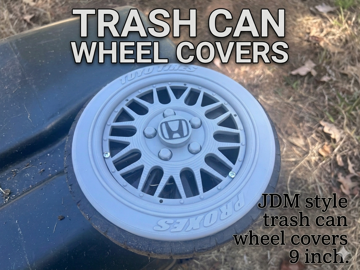JDM style trash can wheel covers 9 inch