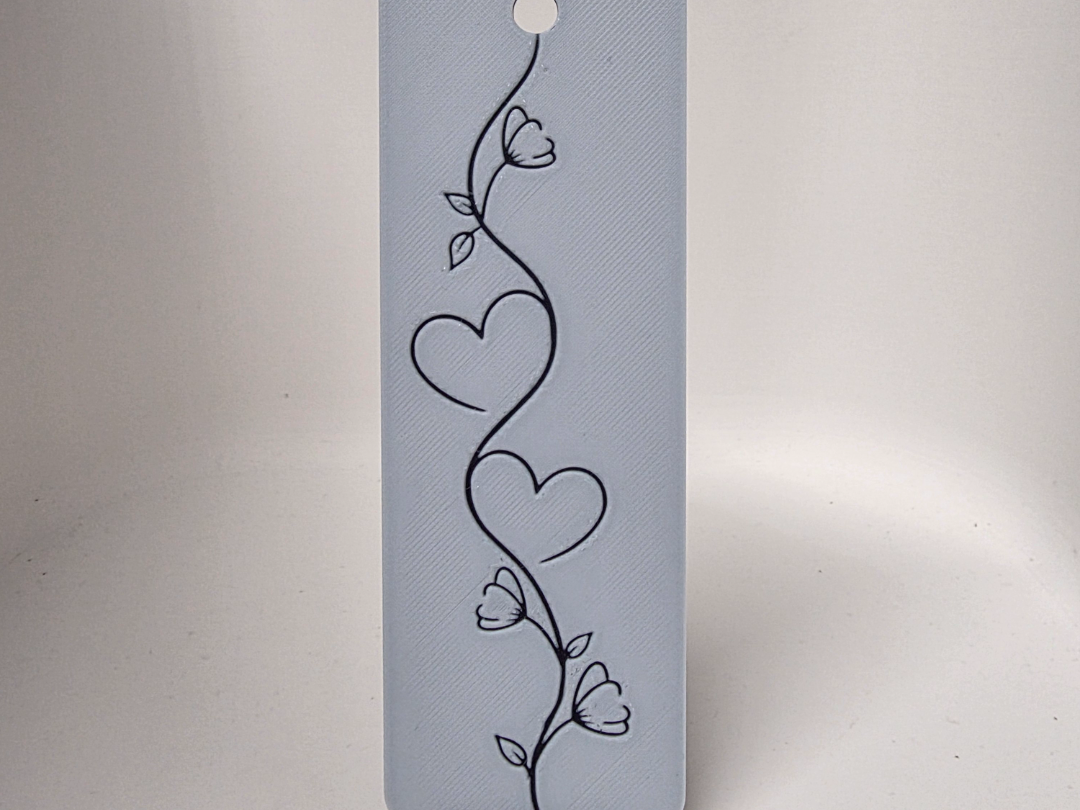 Heart Flower Bookmark