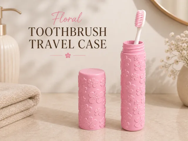 Floral Travel Toothbrush Case (Easy Print)