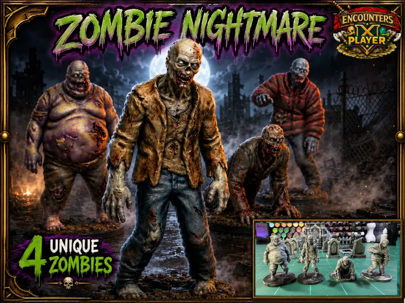 Zombie Nightmare Encounter DND D&D Pathfinder Mini