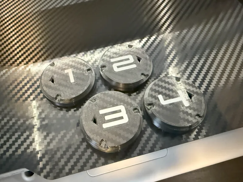 Bambu Style Numbered Caps for AMS lite Feeder Unit