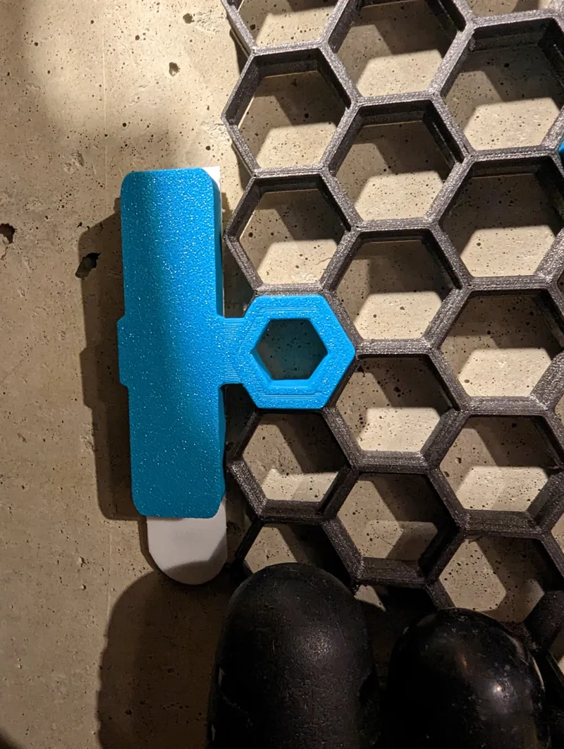 Rotated Longer Command Strip holder for Honeycomb Wall