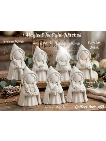Accesorio de iluminación decorativa: Tealight Witch With Cauldron Figure — vista de referencia 2