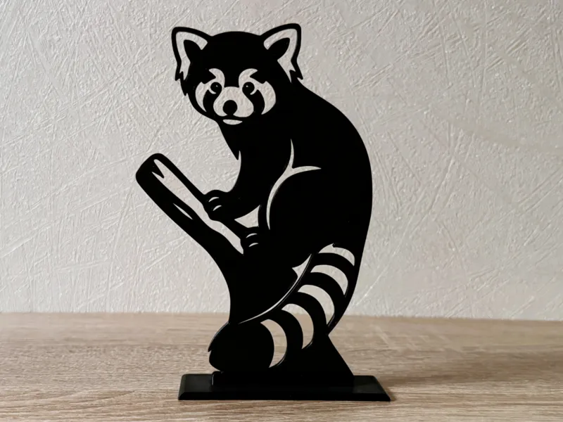 Red panda with stand