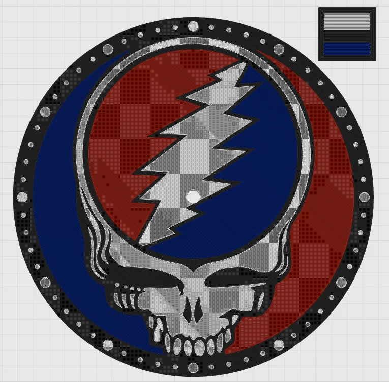 Grateful Dead Clock (6 options) by Derek MakerWorld: Download Free 3D ...