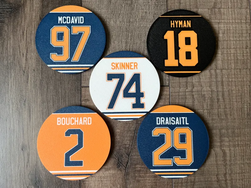 Edmonton Oilers Double-Sided Coasters Set