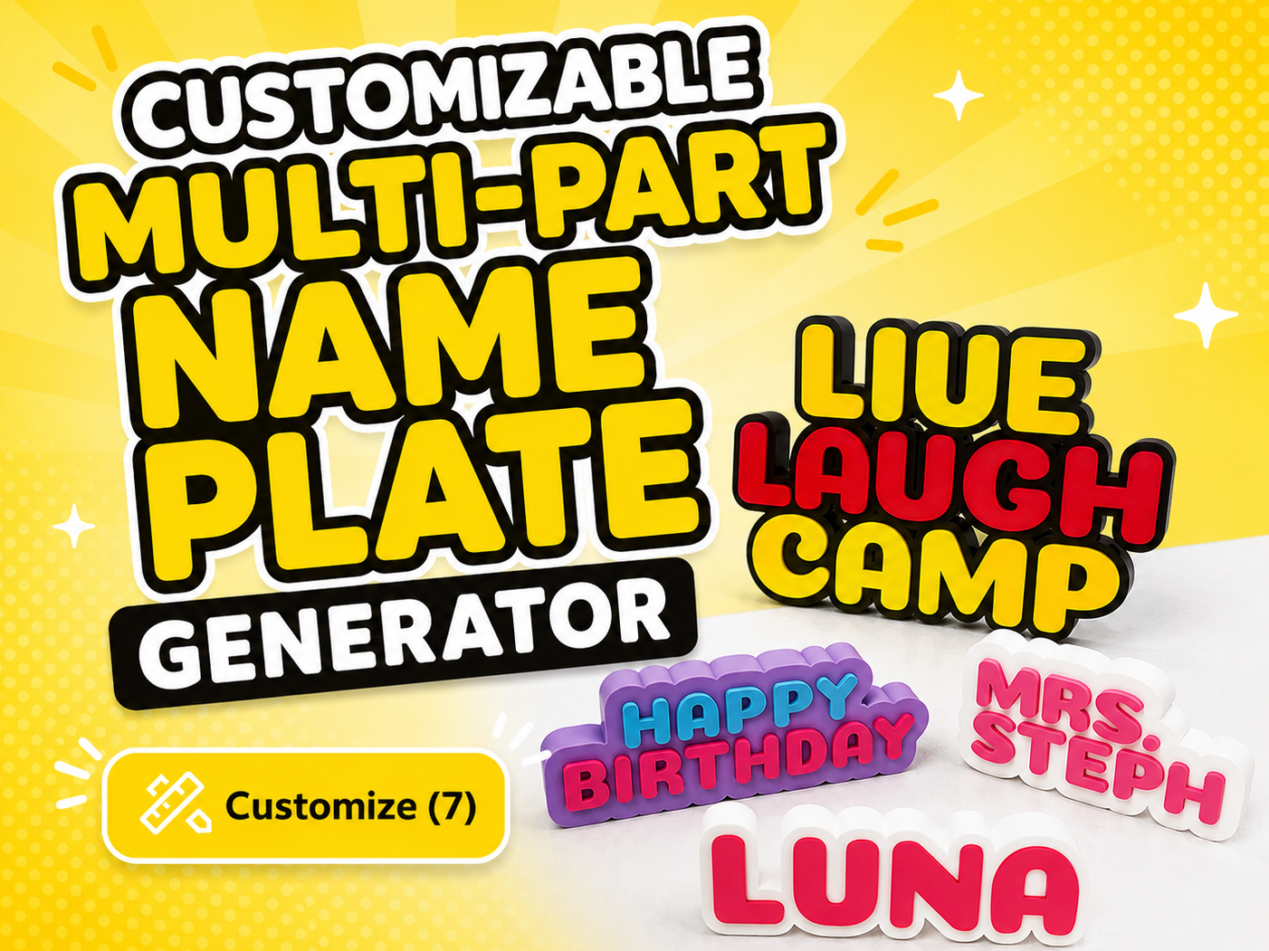 Multi-Part Name Plate Generator